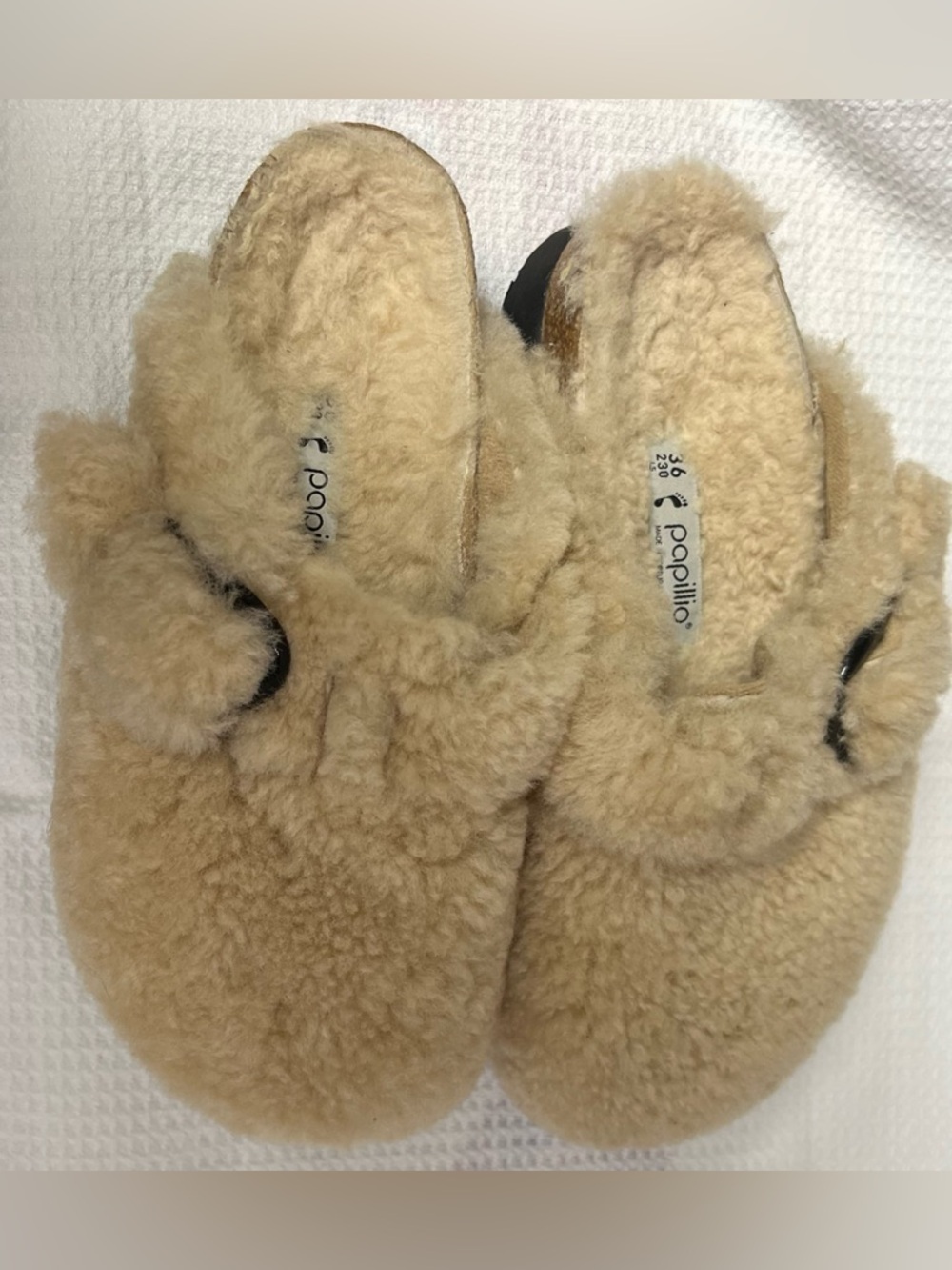 Papillio by Birkenstock Boston Teddy Shearling Platform Clogs sz 36 = sz 5